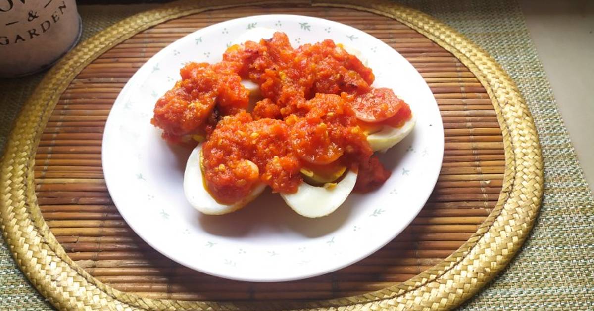 Resipi Telur Rebus Sambal Tomato Oleh Ani Delighted Cookpad