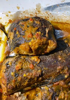 A picture of Oven baked cat fish.
