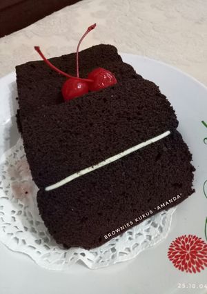 Foto resep Brownies Kukus Keju Slice ala "amanda"