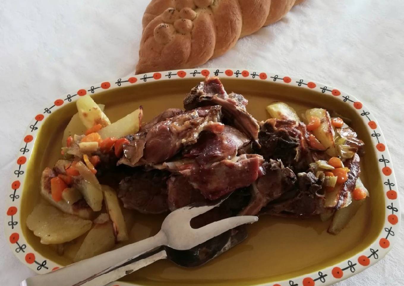 Baked lamb with potatoes 🌷