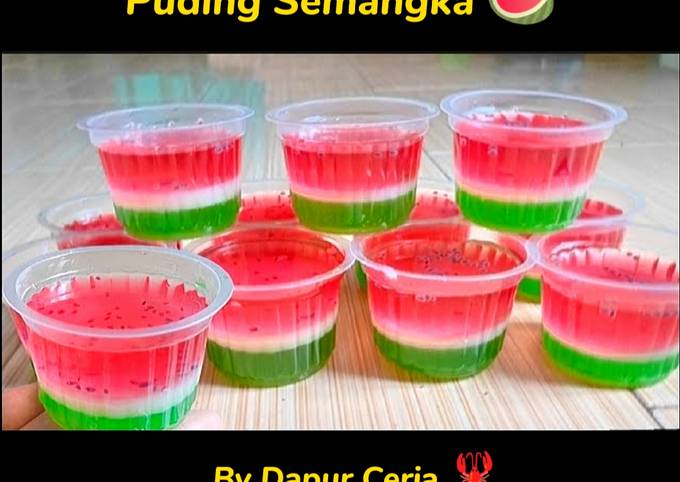 Resep Puding Semangka Cup Oleh Dapur Ceria 🦞 Cookpad