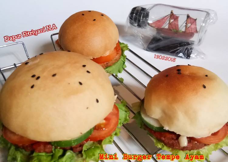 🍔 Mini Burger Tempe Ayam ala Dapur Fitri 🍔