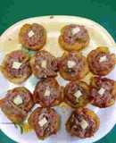 Tostones rellenos con picadillo