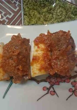A picture of Easy Spicy Miso Pork Skewers (Higashimatsuyama-style Yakitori).