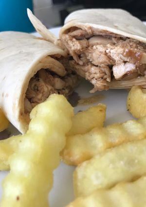 A picture of Roasted Black Pepper Chicken Wrap.