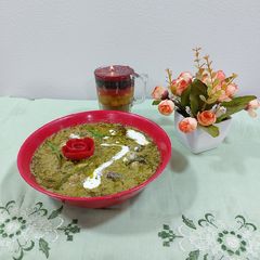 A picture of Hadrabadi green chicken.