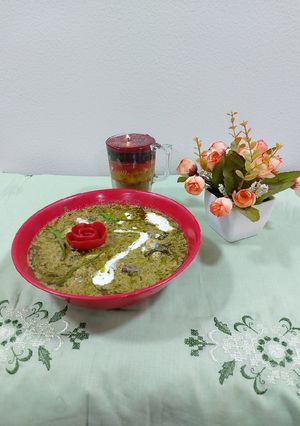 A picture of Hadrabadi green chicken.