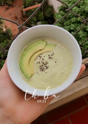 Hình của món Smoothie bơ chuối eatclean.