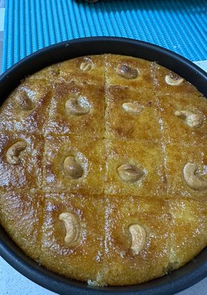 صورة لوصفة بسبوسة بالقشطة