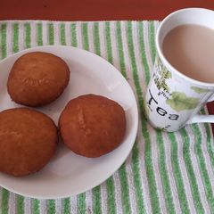 A picture of 1/2Donut+RosemaryTea #festivedishcontestkakamega#authormarathon#.