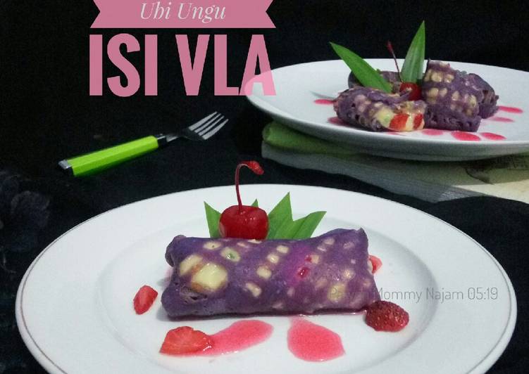 Langkah Mudah untuk Membuat Kue Jala Ubi Ungu isi Vla yang Bikin Ngiler