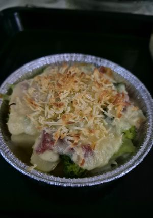 Foto resep Baked cheesy potato