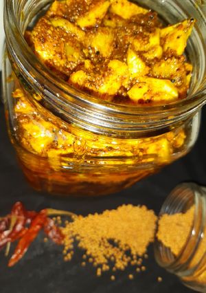A picture of Aam ka instant kucha achaar.