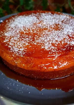 A picture of Coconut Flan in the Air Fryer.