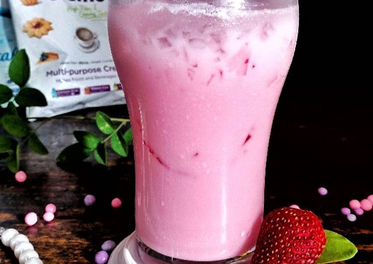 Cara Bikin (100) Pink Lava Jelly Ice yang sederhana