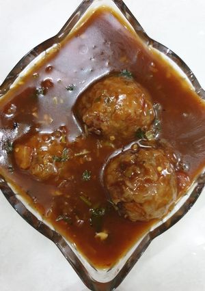 A picture of Veg Manchurian.
