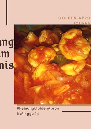 Foto resep Udang Asam Manis