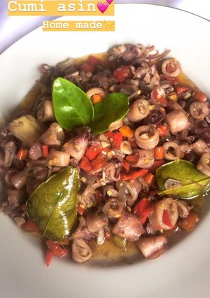 Foto resep Cumi asin pedas