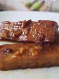 Tempeh mariné sauce satay (cacahuètes)