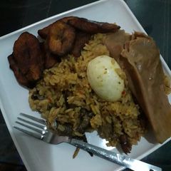 A picture of Local jollof rice.