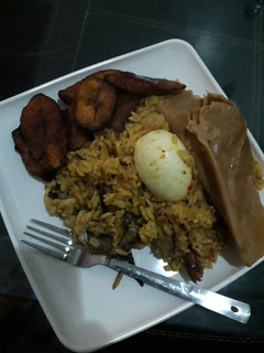 A picture of Local jollof rice.