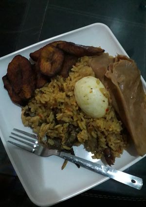 A picture of Local jollof rice.
