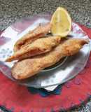 Milanesas de pescado rellenas con morrón ahumado