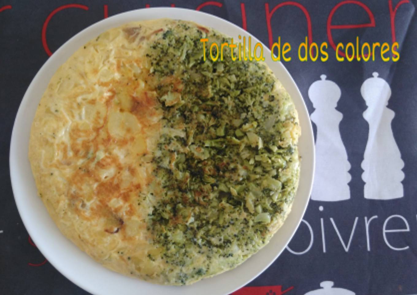 Tortilla de dos colores