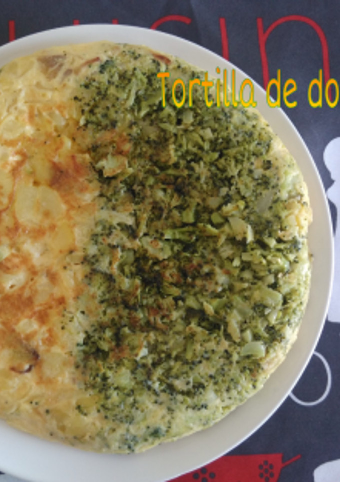 Una foto de Tortilla de dos colores