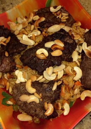 صورة لوصفة طريقة عمل كبسة لحم لذيذة
