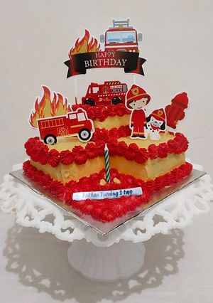 Foto resep Birthday Cake Pemadam Kebakaran