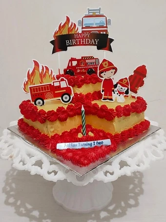 Cara Mudah Membuat Resep  Birthday Cake Pemadam Kebakaran yang Bisa Manjain Lidah, Bisa Manjain Lidah