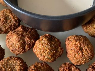 Chickpea Falafel Balls with Tahini Sauce