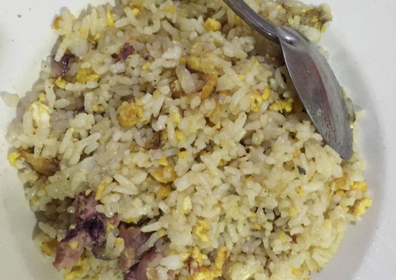 Nasi goreng cumi asin bumbu bawang