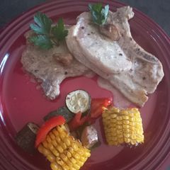 A picture of Dairy-free Creamy Garlic Pork.