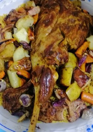 صورة لوصفة فخدة خاروف مشويه