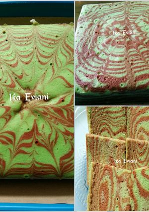 Foto resep Zebara Cake Kukus Putih Telur(Marmer Cake)