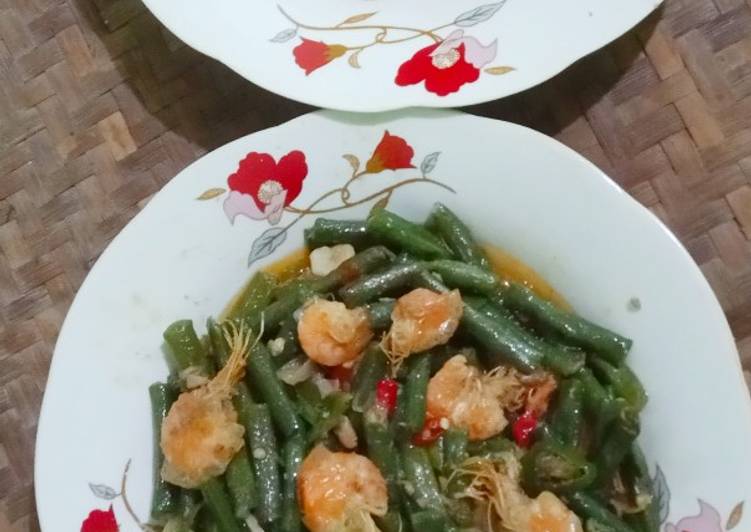 Tumis Kacang Panjang mix Udang bumbu Tauco 👌