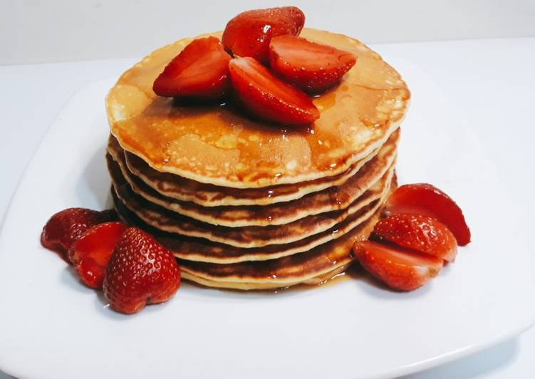 Resep Pancake Strawberry, Enak