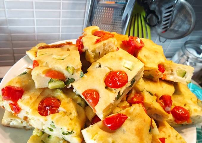 Ricetta Torta Salata Sette Vasetti Zucchine E Pomodorini Di Marilena Cookpad