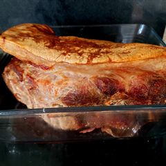 A picture of My Roast Leg of Pork with Crackling 😍.