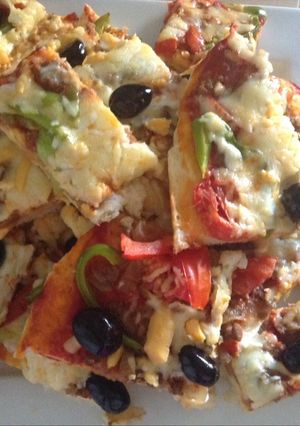 صورة لوصفة بيتزا 🍕🍕👍🏼👍🏼