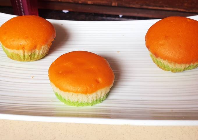 Recipe of Favorite Tricolour Cupcakes