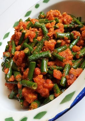 Foto resep Tempe balado kacang panjang
