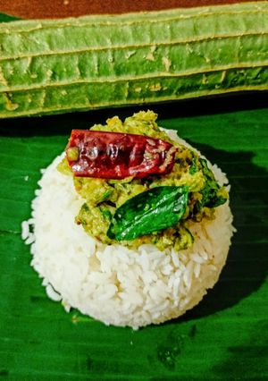 A picture of Beerakaya Thokku Pachadi or Khatti Torai Ke Chilke ki Chutney.
