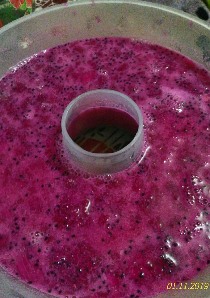 Foto resep 039. Puding buah naga