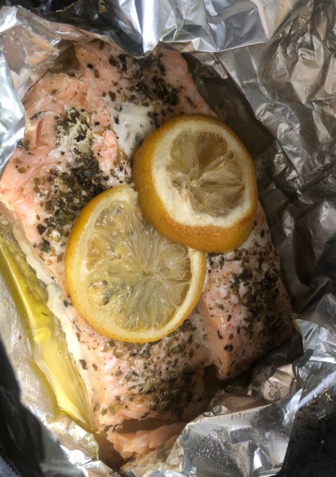 Una foto de Salmón en papillote!