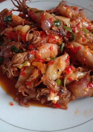Foto resep Sambal Mercon Cumi Asin