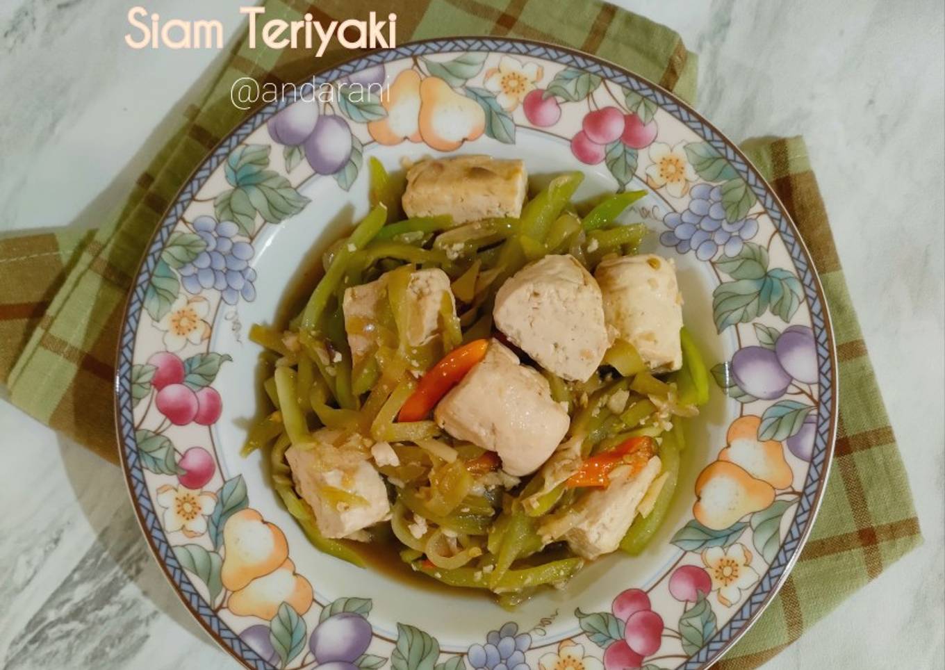 Tumis Tahu Labu Siam Teriyaki