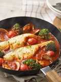 Cover and Cook for 10 Minutes! Cod with Tomato Puttanesca